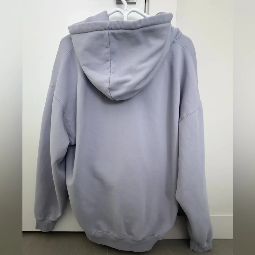 Brandy Melville Christy Hoodie Light Blue/Gray Zip-Up Hoodie - Picture 3 of 5